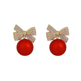 Boucles d'oreilles en perles papillon rouges