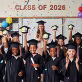 Ensemble de cartes à bonbons en forme de mortier de graduation