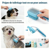 Nouvelle Brosse 2-en-1 pour Bain et Toilettage des Animaux