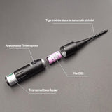 Kit de visée à alésage laser rouge réglable