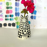 Vase pour chat à pois