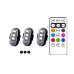 8 couleurs de lumières LED sans fil avec télécommande