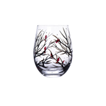 Verres à vin Arbre des Quatre Saisons - Art Peint à la Main