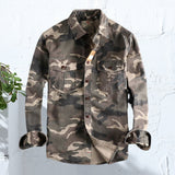 Chemise manches longues avec motif camouflage pour hommes