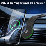 Chargeur sans fil magnétique pliable 2 en 1 pour voiture