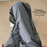 Pantalon droit à fermeture éclair triple défense
