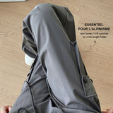 Pantalon droit à fermeture éclair triple défense