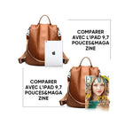 Sac à bandoulière antivol en cuir PU