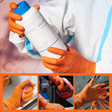 Gants en nitrile orange(50pcs)