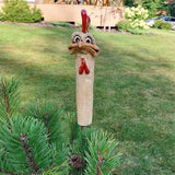Poulet/autruche cachés drôles de long cou pour le décor de jardin