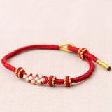 Bracelet tressé réglable Peach Blossom