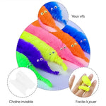 Jouets en forme de vers en peluche twistés