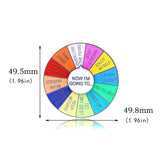 Broche en forme de roue tournante