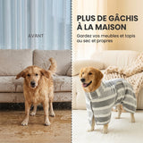Peignoir de bain de luxe en microfibre pour chien