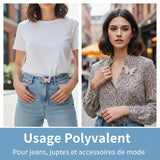 Boucle de taille papillon perle