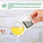 Récipients à encas à double compartiment avec couvercles