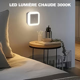 Veilleuse carrée à commande lumineuse