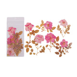 Ensemble d'autocollants de fleurs séchées