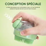 Brosse de bain en silicone pour animaux de compagnie