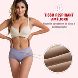 Slip moulant taille haute en soie glacée sans couture