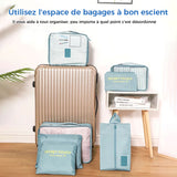 Ensemble organisateur de voyage 7 pièces