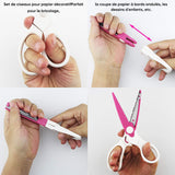 Set de ciseaux pour papier décoratif(5 en 1)