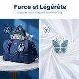 Crochet de sac pliable en forme de papillon