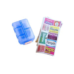 Organisateur de pilules portable avec étiquettes