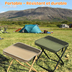 Tabouret pliable pour sac à dos