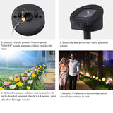 Fleur de rose solaire à 3 DEL