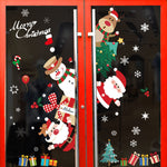 Autocollants de fenêtre de Noël, décoration réutilisable double face