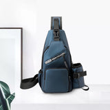 Sac de poitrine pour bouteille d'eau en film de cuir pour hommes