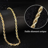 Collier en acier inoxydable à chaîne torsadée