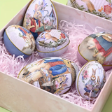 Œufs en fer colorés Lapin Pâques