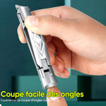 Lame de manucure à double tête incurvée et angulaire