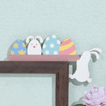 Décoration de porte lapin de Pâques