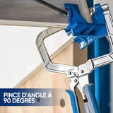 Outil de menuiserie - Clip en métal à angle droit à 90 degrés