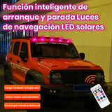 Luz estroboscópica RGB para techo de coche solar
