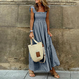 Robe Longue à Buste Smocké