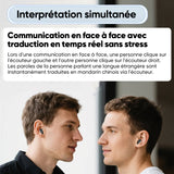 Casque audio intelligent avec réduction du bruit et traduction IA, écran couleur HD