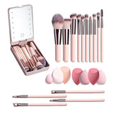Set de pinceaux 14 pièces avec lumière LED