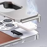 Etui de téléphone en cuir et métal