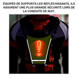 Gilet de signalisation à LED réfléchissantes