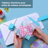 Tableau d'écriture pour boîte de cadeau enveloppée