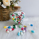 Lettres Capsule Message dans la bouteille (couleurs mélangées)