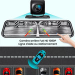 10 » Mirror Dash Cam Caméra avant et arrière Vision nocturne 1080P Touch Screen Car Recorder