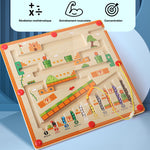 Labyrinthe magnétique des couleurs et des chiffres