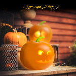 🎃Éclairage de citrouille de musique d'Halloween