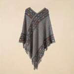 Pull Poncho à franges