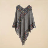 Pull Poncho à franges